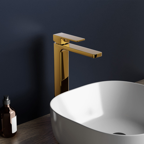 530250600 Gala Смеситель для раковины высокий, золото