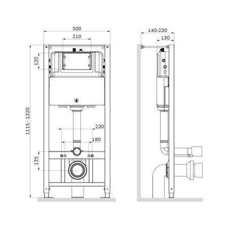 Инсталляция для подвесного унитаза AM.PM Pro I012704