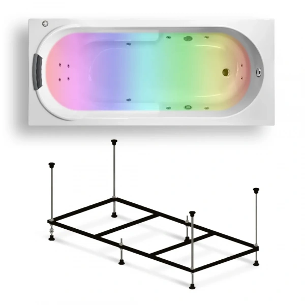 Гидромассажная акриловая ванна с хромотерапией Lavinia Boho Bristol 36036H0C 170х75