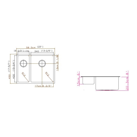 Кухонная мойка Grandex Aqua Proline 300208, сатин