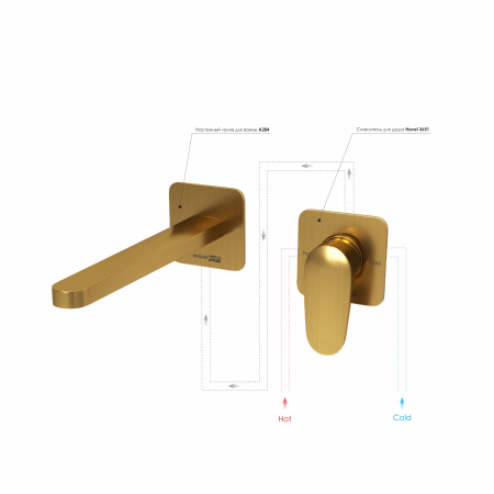 Встраиваемый комплект для раковины WasserKRAFT A3651.284