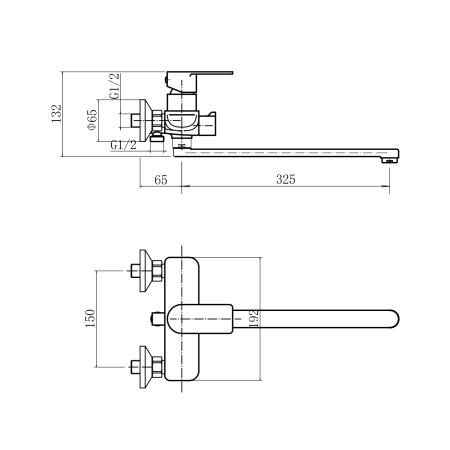 Смеситель для ванны FASHUN A52219-17, графит