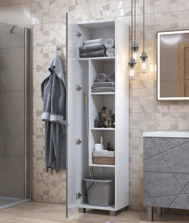 Пенал для ванной комнаты (45см) VIGO Geometry pn.GEO.45 бетон, бетон