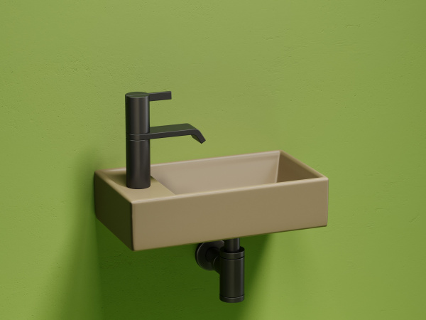 Умывальник подвесной прямоугольный Ceramicanova Element 407*217*100, капучино матовый, CN6051RMC