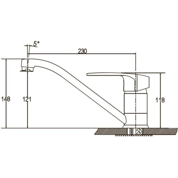 Cмеситель для мойки Kaiser Guss 68033