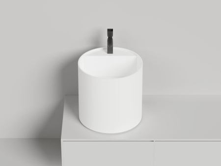 Раковина накладная Salini ARMONIA ROUND TOP 03 без отверстия под смеситель покраска по RAL полностью, 130423TMF