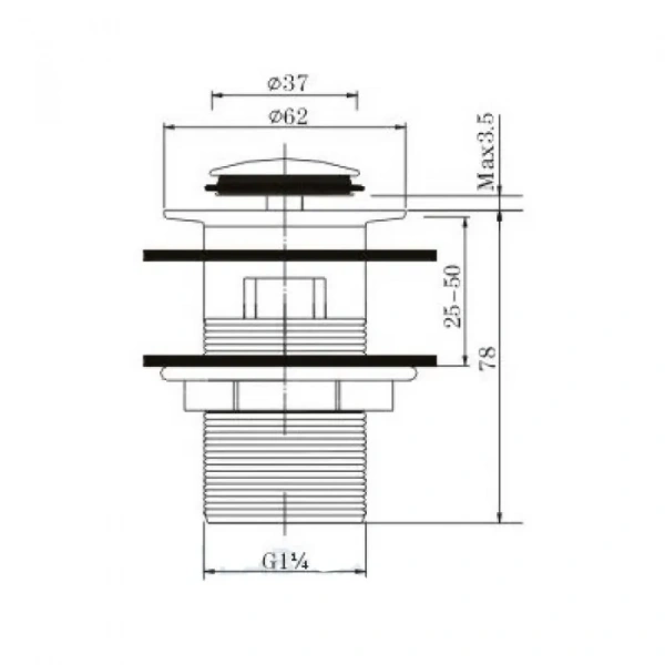 Донный клапан Felice V-3 CROMO