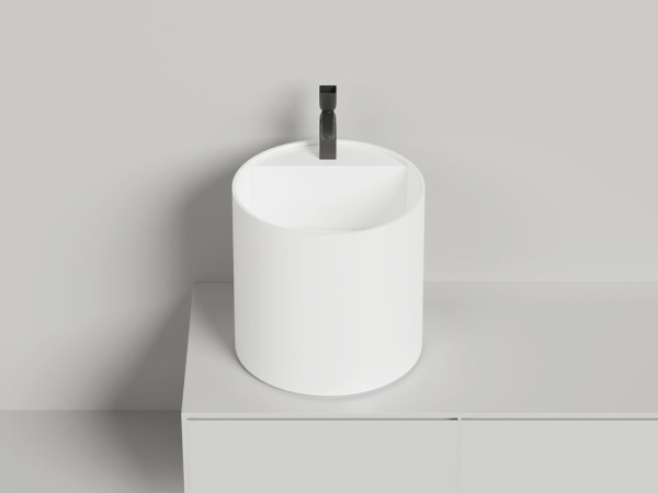 Раковина накладная Salini ARMONIA ROUND TOP 03 без отверстия под смеситель покраска по RAL полностью, 130423TMF