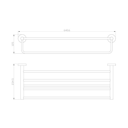 Полотенцедержатель с полкой WONZON & WOGHAND, Хром (WW-8181)
