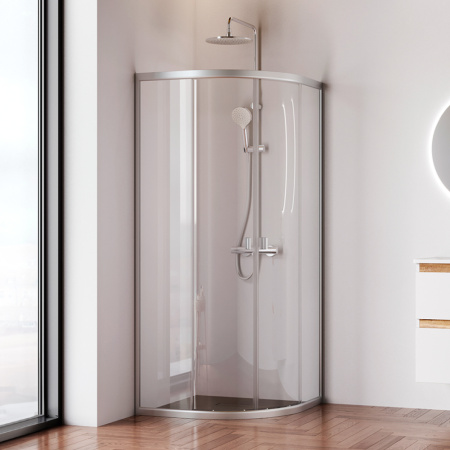 W88G-205-080MT64 X-Joy Twin Slide,  Душевое ограждение AM.PM без  поддона, 80x80, профиль мат хром