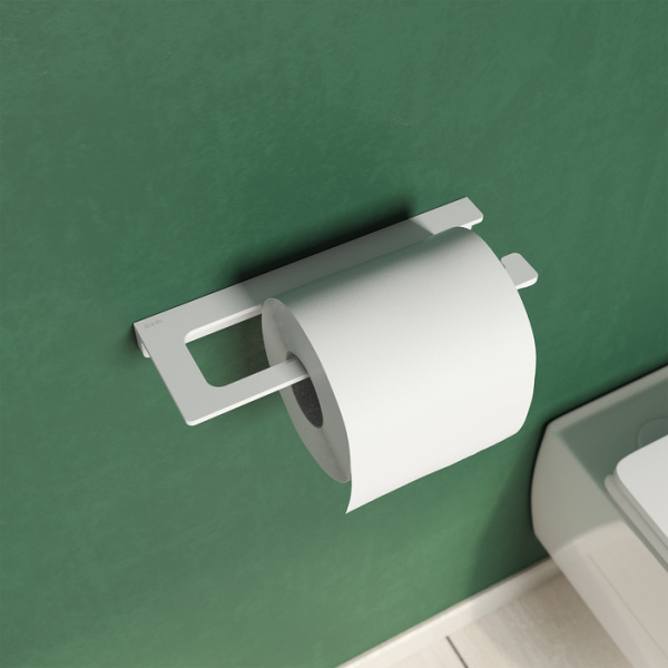 Держатель для туалетной бумаги IDDIS Slide SLIWT00i43 без крышки, сплав металлов, белый матовый