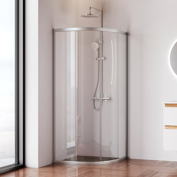 W88G-205-080MT64 X-Joy Twin Slide,  Душевое ограждение AM.PM без  поддона, 80x80, профиль мат хром