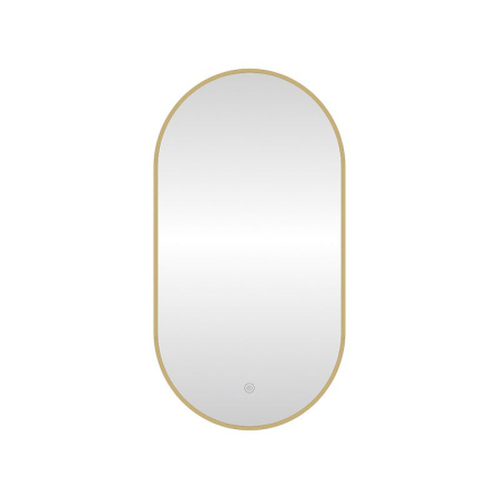 Зеркало с подсветкой LED Fixsen FX-3080G овальное 40х80 см, золотой сатин