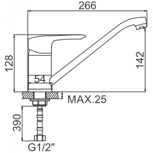 Смеситель для мойки Ledeme H25 L4925