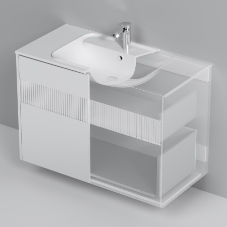 M8FFUX1002WM Func База под раковину AM.PM (push-to-open), 100 см, цвет белый матовый