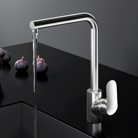 F8005011 Like, Смеситель для кухни AM.PM L-образный излив, сатин