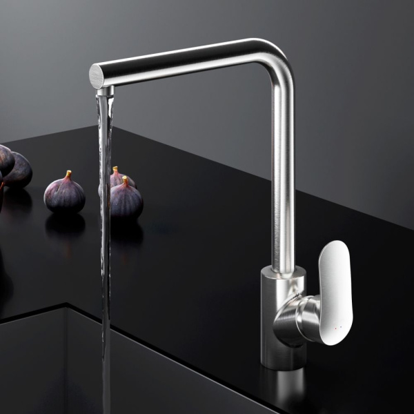 F8005011 Like, Смеситель для кухни AM.PM L-образный излив, сатин