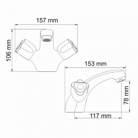 Смеситель для умывальника Wasserkraft Amper 2903