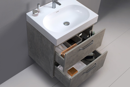 Тумба под умывальник Belux Стокгольм НП 80-02 Бетон Чикаго светло-серый