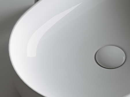 Умывальник чаша накладная овальная Ceramicanova Element 600*415*135мм, Белый, CN6047