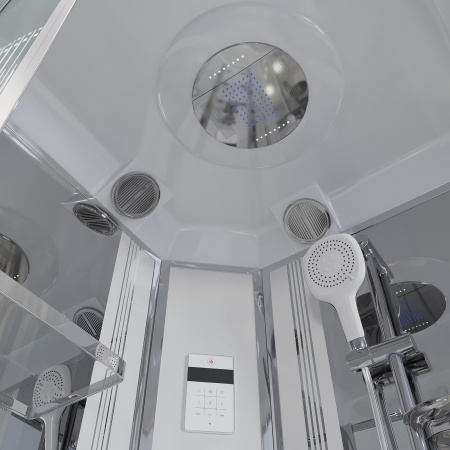 Душевая кабина Niagara Ultra NG-701-01 (90х90х220) низкий поддон(16см),стекло прозрачное с рисунком,4 места