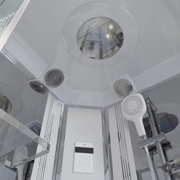 Душевая кабина Niagara Ultra NG-709-01 (100х100х220) высокий поддон(48см),стекло прозрачное с рисунком,4 места