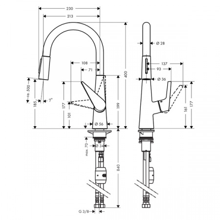 Смеситель для мойки Hansgrohe Talis S 72813000