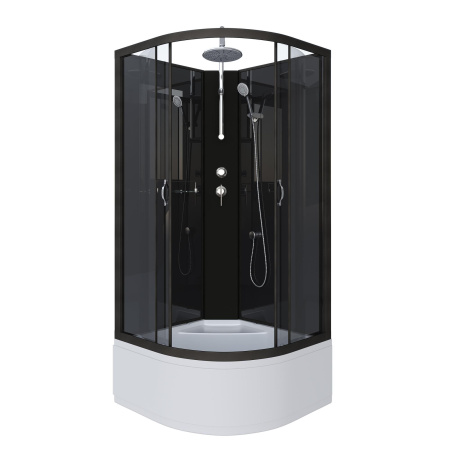 Душевая кабина Niagara Classic NG-6508-14BKT (90х90х210) высокий поддон(40см),черный,стекло тонированное