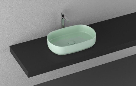 Раковина ISVEA Infinity накладная 550*360*120 цвет мятно-зеленый матовый 10NF65055SV-2T