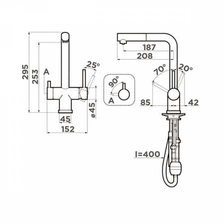 Смеситель для мойки Omoikiri Takamatsu-S-BN 4994346