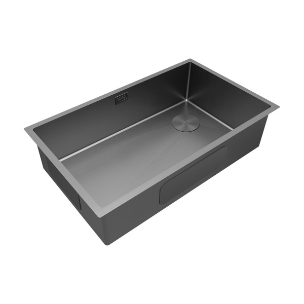 Мойка Paulmark NEXT-SKEW 74 UNI PM887444-MG 440х740х200 мм, нержавеющая сталь, матовый серый