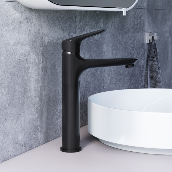 770250301 Jupiter Смеситель для умывальника Damixa высокий, черный