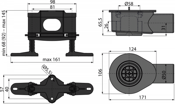 Сифон для душа AlcaPlast APZ-S9