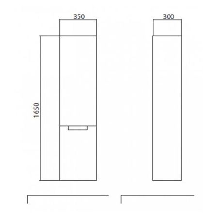 Шкаф-пенал Аква Родос HeadWay подвесной АР0001429