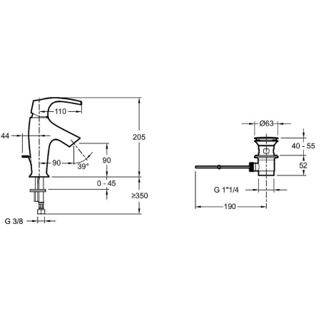 Смеситель для раковины Jacob Delafon Symbol E72680-CP Хром