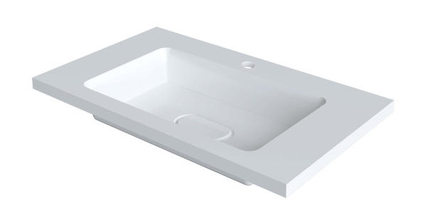 Раковина из литьевого мрамора Taliente 77 см 4627173210430 мебельная цвет белый