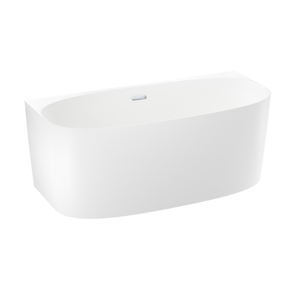 Акриловая ванна в наборе 4 в 1: пристенная ванна, ножки, экран, слив-перелив Wellsee Belle Spa 2.0 235801001