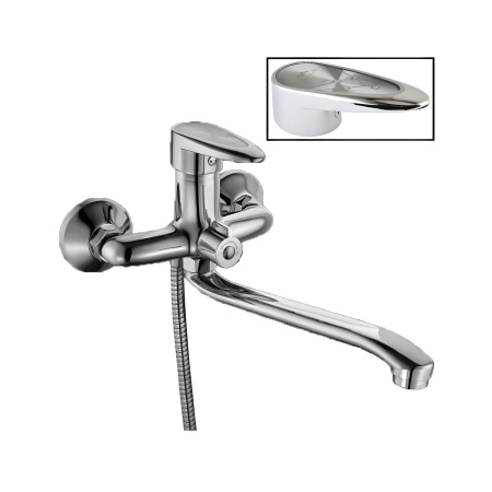 Смеситель для ванны FASHUN A2250WHITE, хром/белый