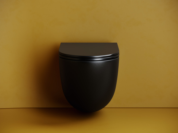 Подвесной унитаз Vogue безободковый, смыв торнадо CERAMICANOVA CN4008TMB