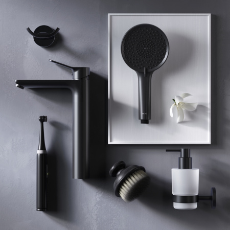 F85A92022 X-Joy, Смеситель для умывальника AM.PM высокий, черный.