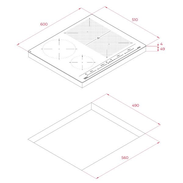 Индукционная варочная панель TEKA IZF 64440 BK MSP 112510019