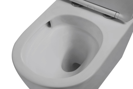 Унитаз подвесной Vincea Globo VT1-14TMG Tornado, цвет серый матовый, ультратонкое soft-close сиденье