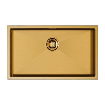 Мойка Paulmark ALLER 74 UNI PM807444-BG 440х740х200 мм, нержавеющая сталь AISI 304, брашированное золото