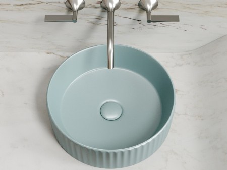 Умывальник чаша накладная круглая Ceramicanova Element 360*360*115мм, зеленый матовый, CN6057MLG