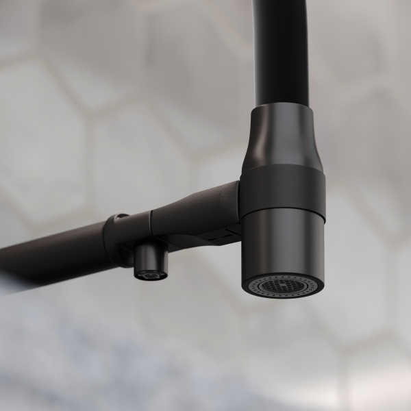 Смеситель для кухни SANCOS Garda с гибким изливом и возможностью подключения фильтра для воды, цвет Черный матовый, арт. SC4009MB