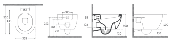 Унитаз подвесной безободковый ISVEA Soluzione XX 10SY02002SV