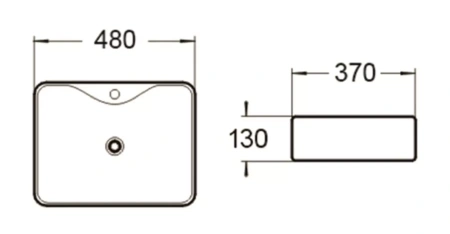 Раковина SantiLine SL-1011 48х37 белая