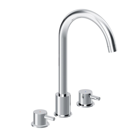 360200000 Scandinavian Pure Смеситель для умывальника Damixa, встраиваемый в столешницу, трёхсекционный, хр