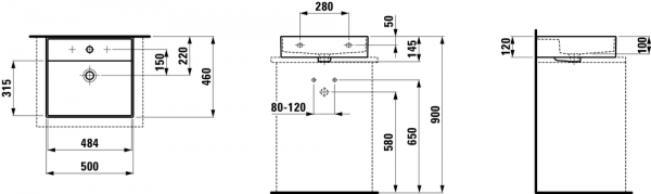 Умывальник Laufen Kartell by 8163330201091 60x46x14.5