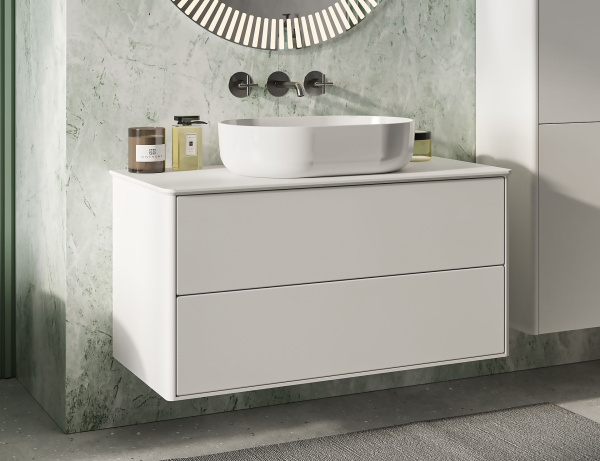 Умывальник Belux Турин 560 овал Белый матовый, Solid Surface